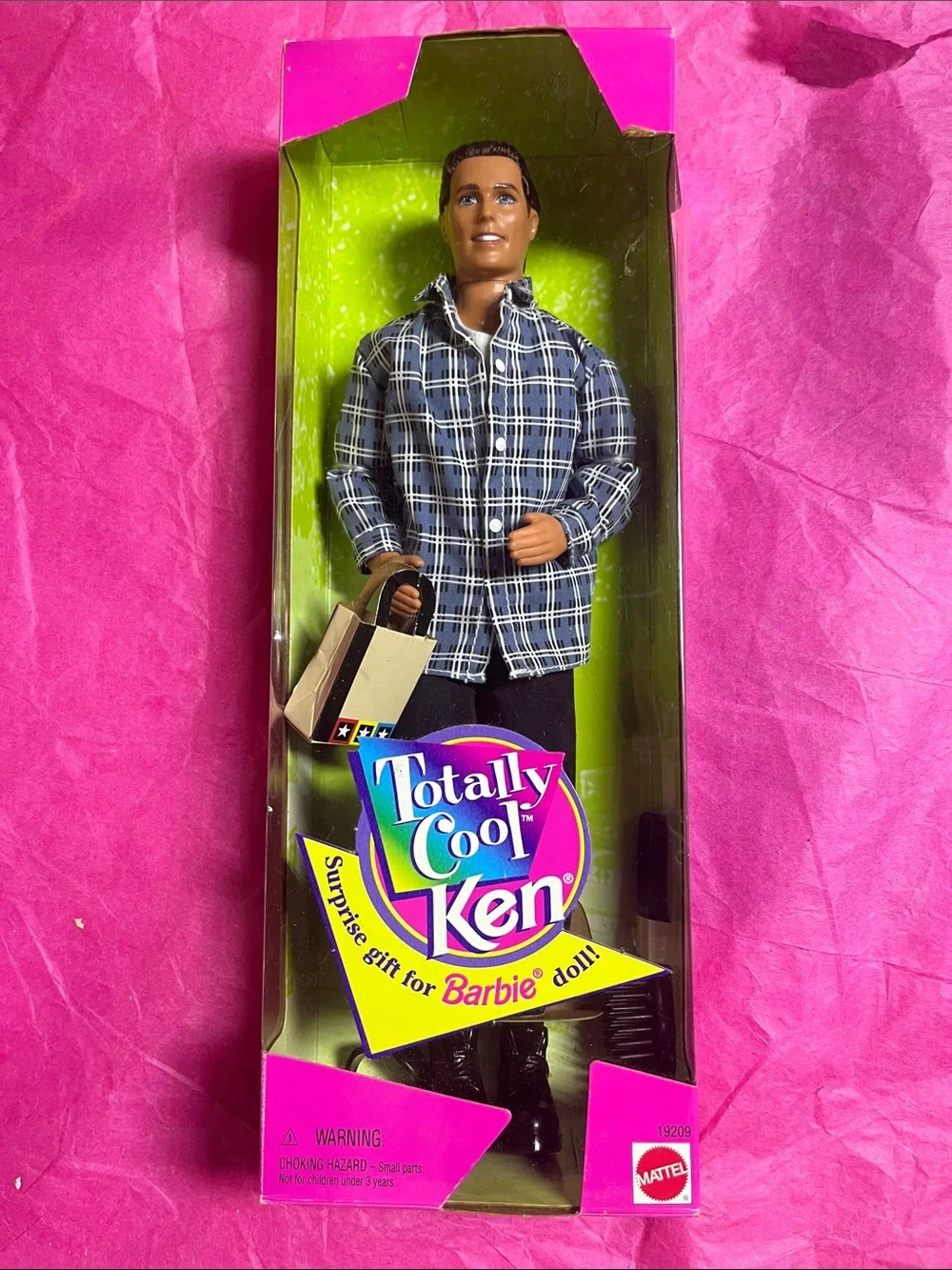 Vintage 1997 Mattel Totally Cool Ken Doll (#19209) NRFB